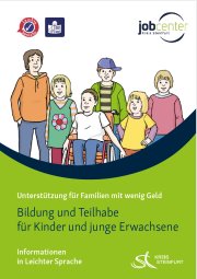 Broschüre Unterstützung für Familien mit wenig Geld. 