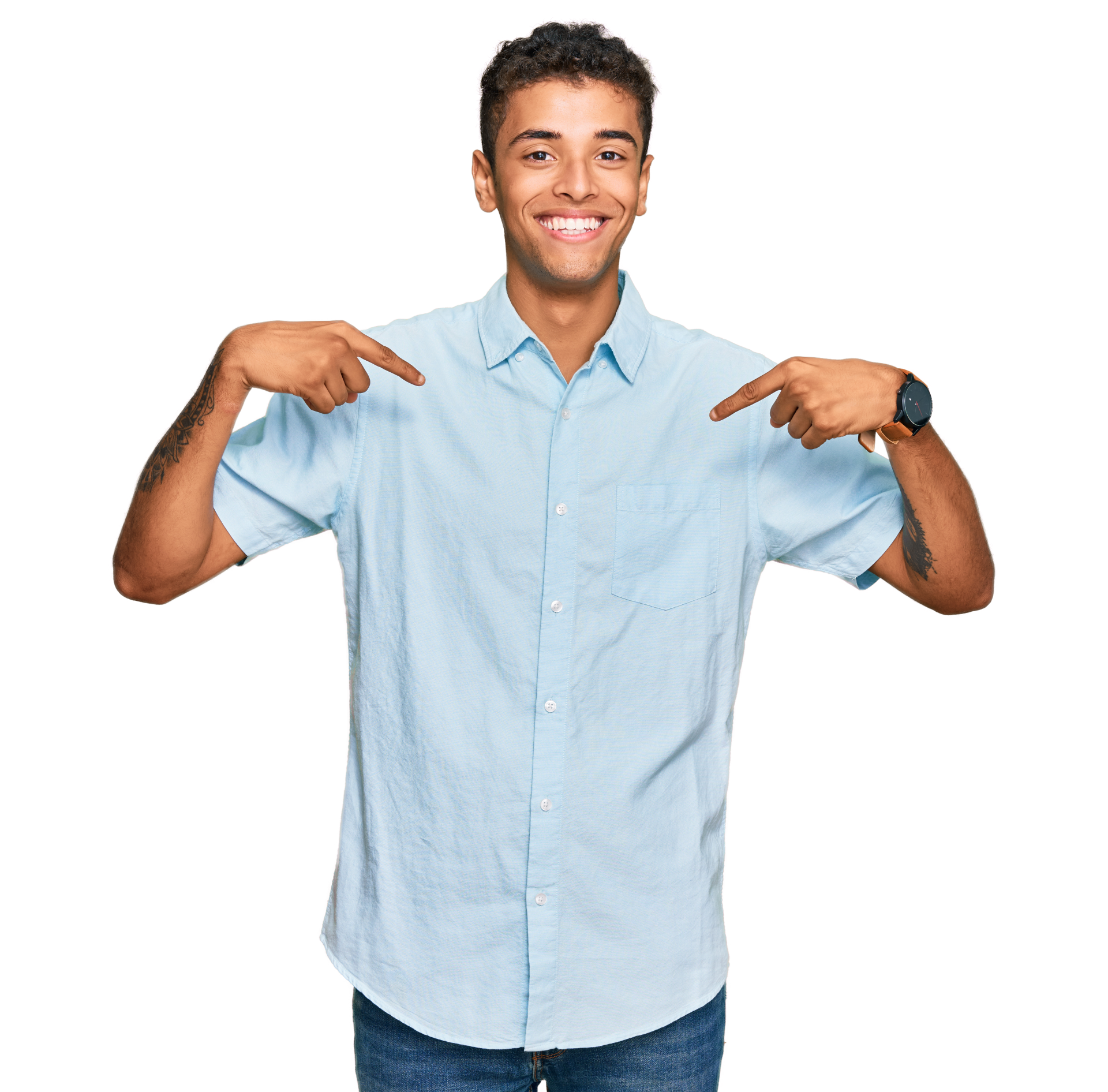 Young handsome african american man wearing casual clothes looking confident with smile on face, pointing oneself with fingers proud and happy. Young handsome african american man wearing casual clothes looking confident with smile on face, pointing oneself with fingers proud and happy.