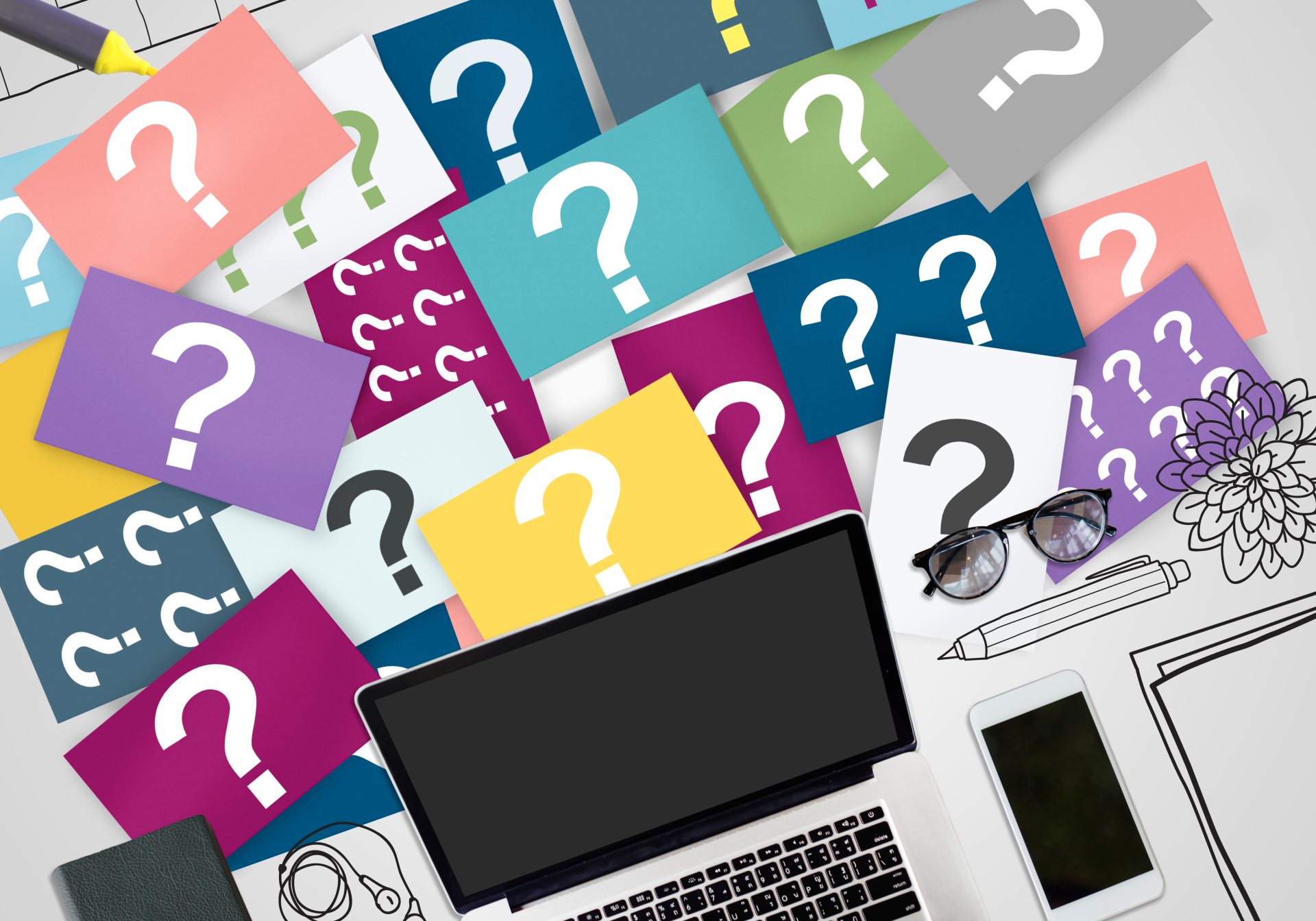 Question Mark Asking Curious Confuse Riddle Puzzle Concept