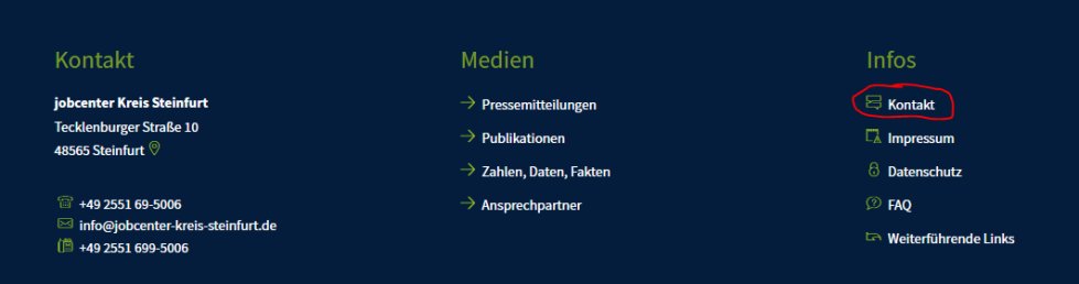 Nehmen Sie Kontakt mit uns auf. 