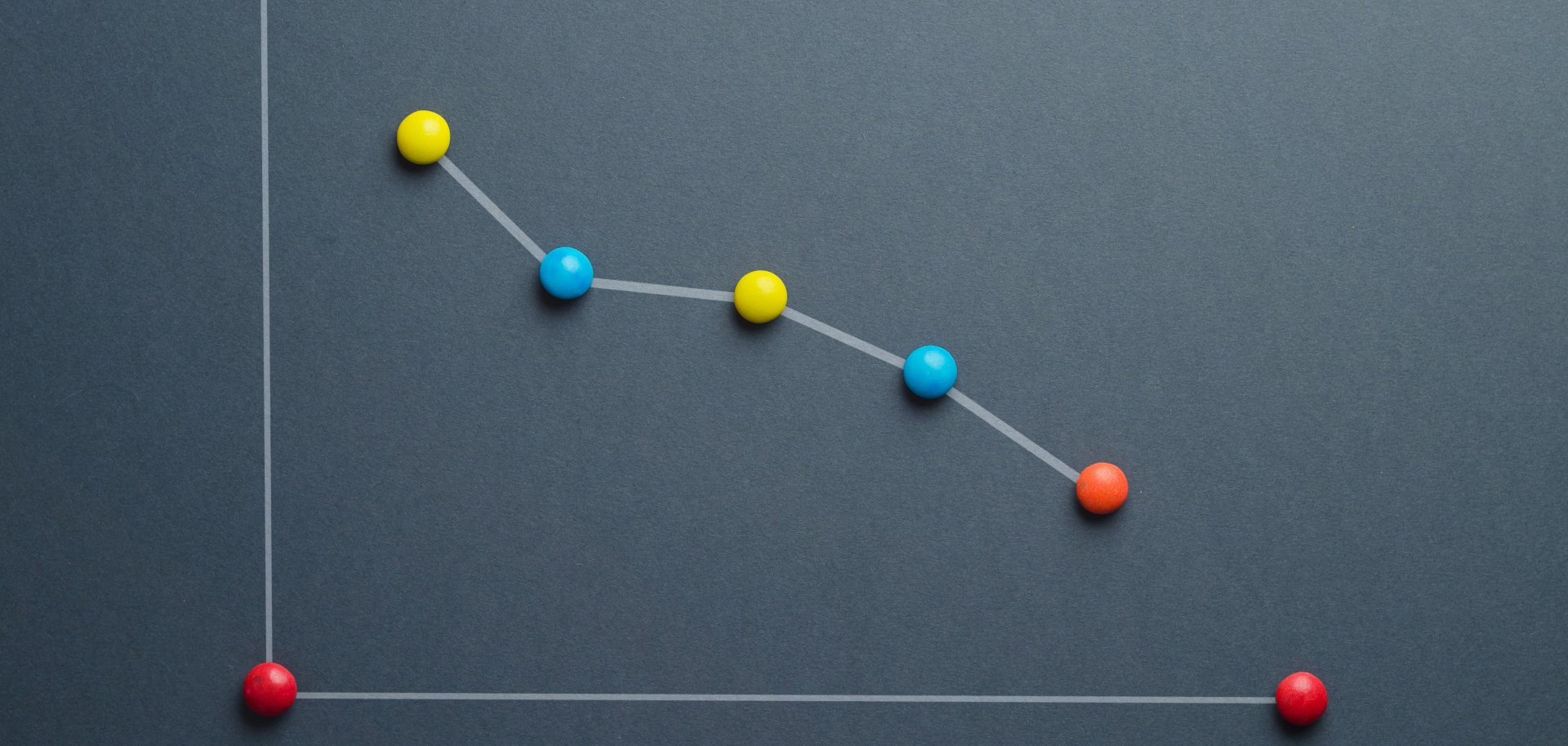 Decline graph concept Decline graph concept