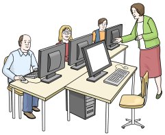 Es gibt Kurse zur Arbeits-Vorbereitung.